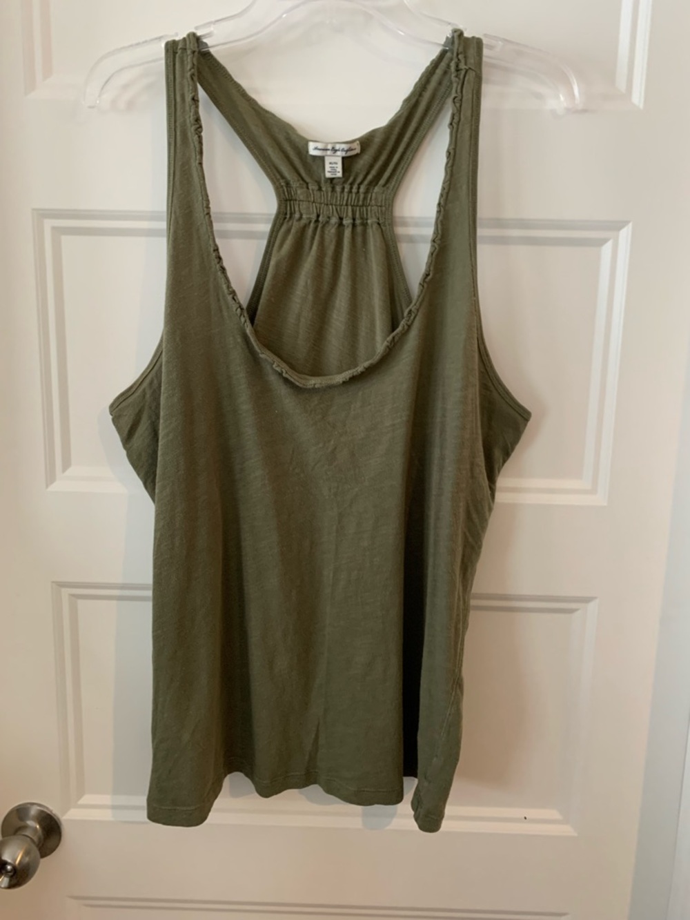 American Eagle outfitters ,women's kaky Green Racerback Tank Top size XL